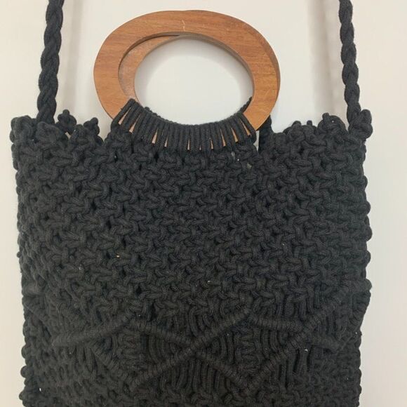Danielle
Nicole Macrame Fringe Wood Handle Shoulder Purse - Picture 10 of 15